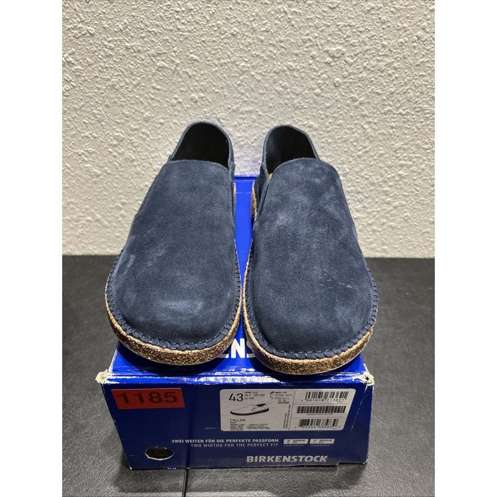 Birkenstock Callan EU 43, Men US 10 Suede Leather Navy Blue Classic Slip-On